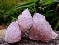 Natural Sunburst Amethyst Spirit Quartz Clusters x 12 From Boekenhouthoek, South Africa