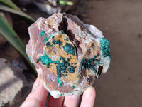 Natural Ball Malachite and Drusy Quartz On Dolomite Matrix Specimens x 2 From Mindingi Mine, Kambove, Congo