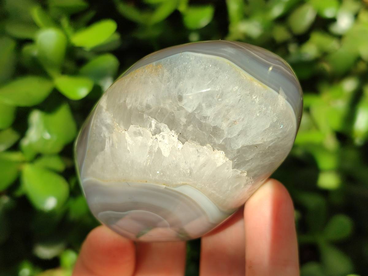 Polished Banded Agate Standing Free Forms x 6 From Madagascar - Toprock Gemstones and Minerals 
