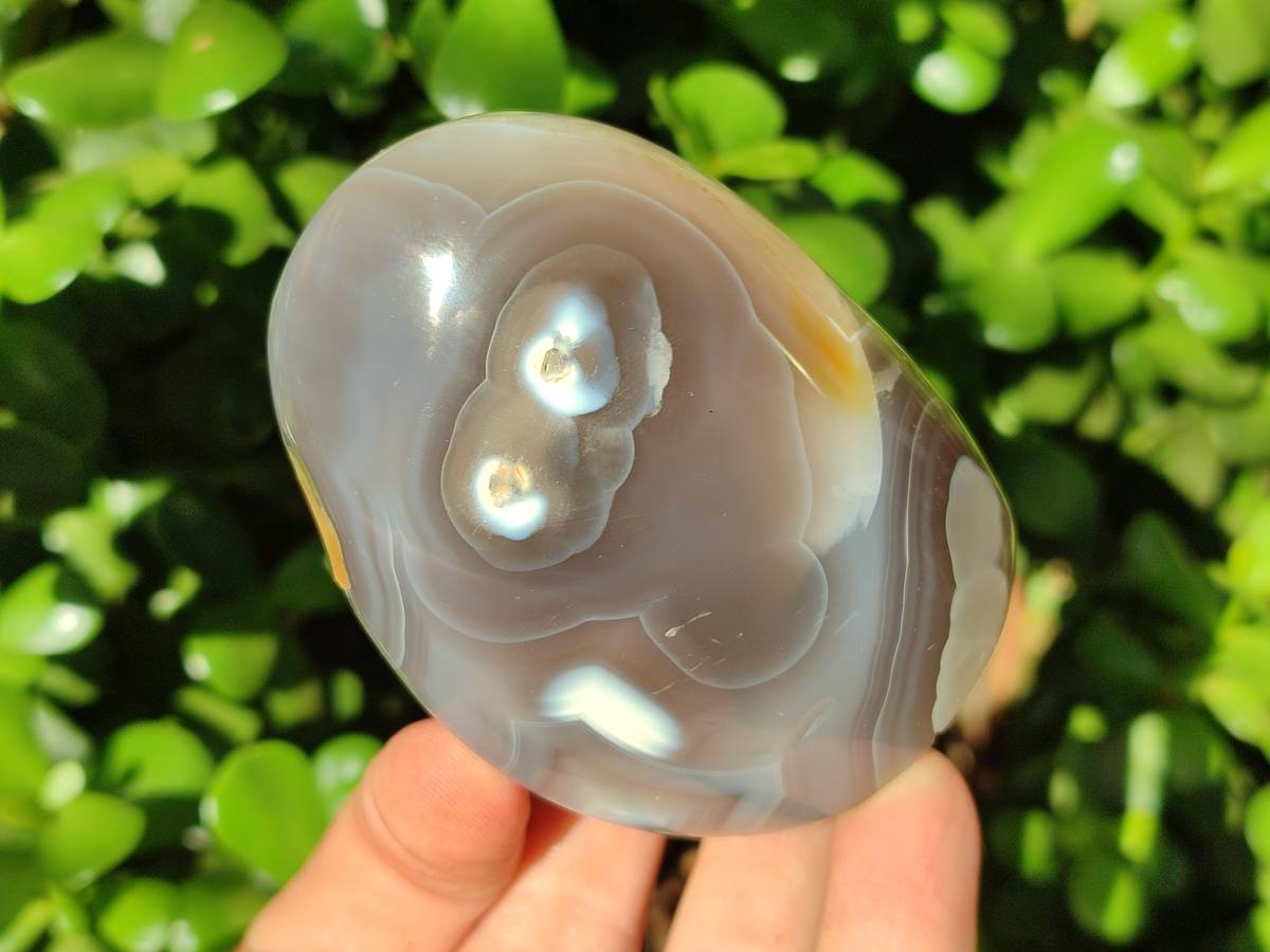 Polished Banded Agate Standing Free Forms x 6 From Madagascar - Toprock Gemstones and Minerals 