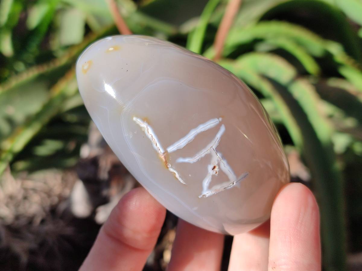 Polished Banded Agate Standing Free Forms x 6 From Madagascar - Toprock Gemstones and Minerals 