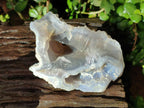 Natural Etched Blue Chalcedony Geodes x 6 From Nsanje, Malawi - Toprock Gemstones and Minerals 