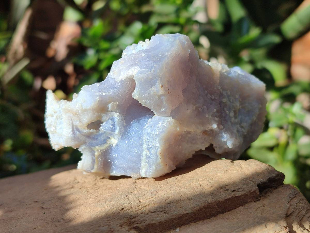 Natural Etched Blue Chalcedony Geodes x 6 From Nsanje, Malawi - Toprock Gemstones and Minerals 