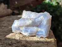 Natural Etched Blue Chalcedony Geodes x 6 From Nsanje, Malawi