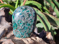 Polished Emerald Mica 'Mutokolite' Standing Free Forms x 4 From Mutoko, Zimbabwe