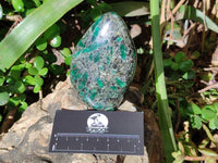 Polished Emerald Mica 'Mutokolite' Standing Free Forms x 4 From Mutoko, Zimbabwe