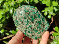 Polished Emerald Mica 'Mutokolite' Standing Free Forms x 4 From Mutoko, Zimbabwe