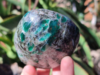 Polished Emerald Mica 'Mutokolite' Standing Free Forms x 4 From Mutoko, Zimbabwe