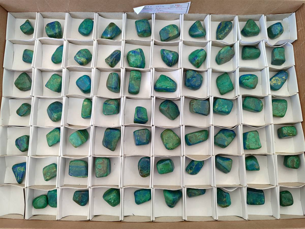 Polished Azurite And Flower Banded Malachite Free Forms x 70 From Congo - Toprock Gemstones and Minerals 