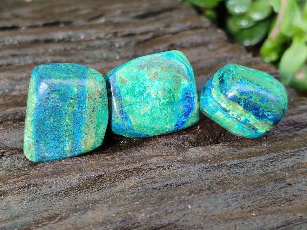 Polished Azurite And Flower Banded Malachite Free Forms x 70 From Congo - Toprock Gemstones and Minerals 