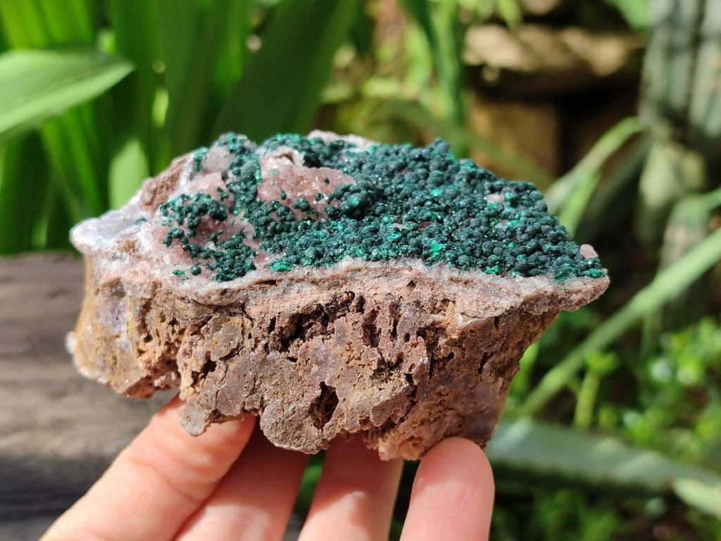 Natural Ball Malachite and Drusy Quartz On Dolomite Matrix Specimens x 6 From Mindingi Mine, Kambove, Congo - Toprock Gemstones and Minerals 