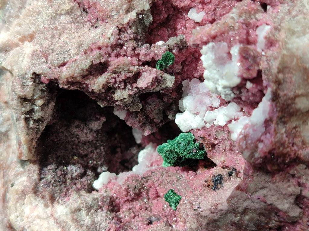 Natural Salrose with Malachite and Kaolinite Specimens x 2 From Kakanda, Congo - Toprock Gemstones and Minerals 