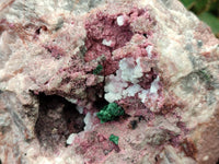 Natural Salrose with Malachite and Kaolinite Specimens x 2 From Kakanda, Congo