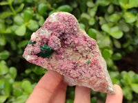 Natural Salrose with Malachite and Kaolinite Specimens x 2 From Kakanda, Congo