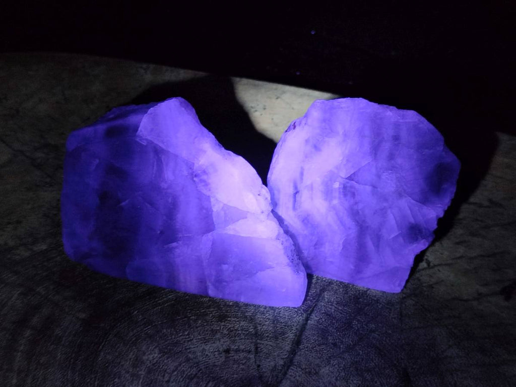 Polished On One Side Watermelon Fluorite Slices x 6 From Uis, Namibia - Toprock Gemstones and Minerals 