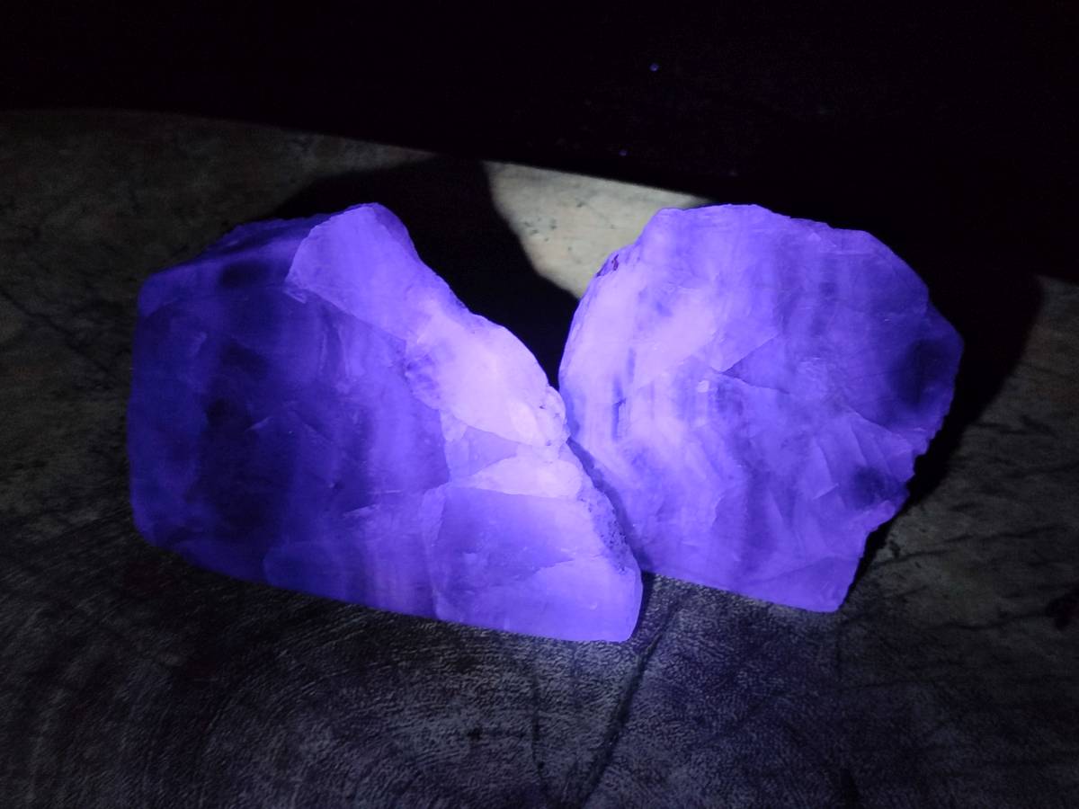 Polished On One Side Watermelon Fluorite Slices x 6 From Uis, Namibia - Toprock Gemstones and Minerals 