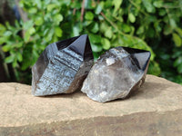 Polished Smokey Quartz Crystals x 4 From Zomba, Malawi