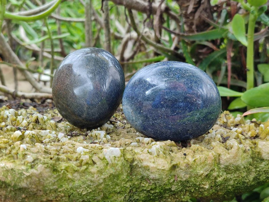 Polished Lazulite Galets x 12 From Madagascar - Toprock Gemstones and Minerals 