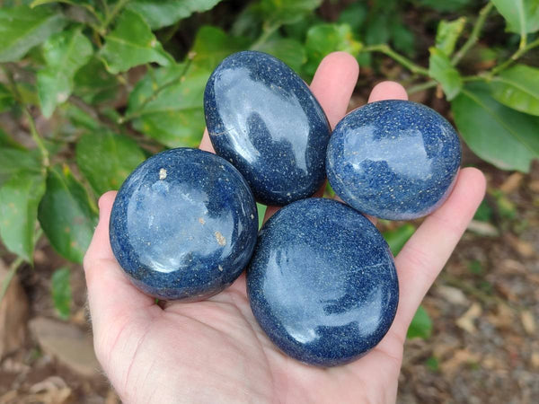 Polished Lazulite Galets x 12 From Madagascar