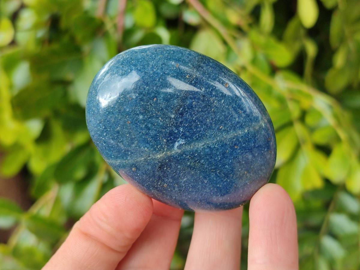 Polished Lazulite Galets x 12 From Madagascar - Toprock Gemstones and Minerals 