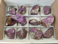 Natural Metallic Purpurite Specimens x 12 From Erongo, Namibia