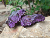 Natural Metallic Purpurite Specimens x 12 From Erongo, Namibia