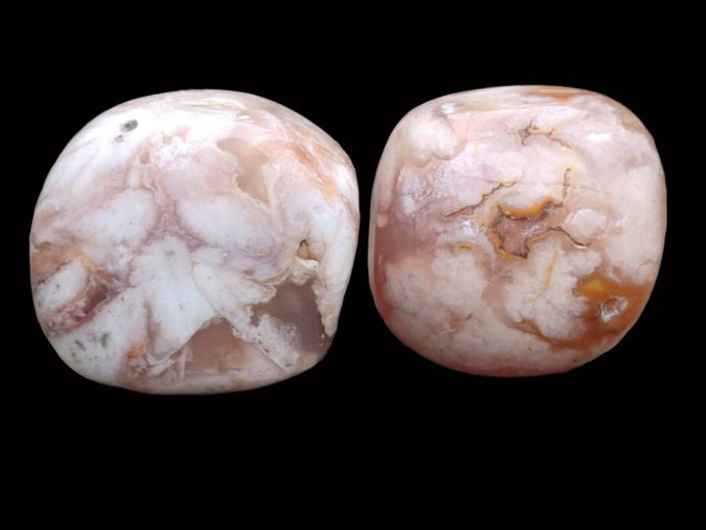 Polished Flower Agate Palm Stones x 35 From Antsahalova, Madagascar - Toprock Gemstones and Minerals 