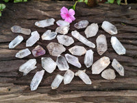 Natural Amethyst, Smokey And Clear Window Quartz Crystals x 35 From Brandberg, Namibia