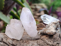 Natural Amethyst, Smokey And Clear Window Quartz Crystals x 35 From Brandberg, Namibia