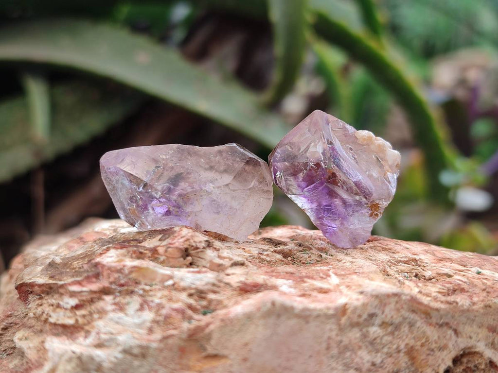 Natural Amethyst, Smokey And Clear Window Quartz Crystals x 35 From Brandberg, Namibia - Toprock Gemstones and Minerals 