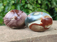 Polished Polychrome Jasper Galets x 12 From NW Coast, Madagascar