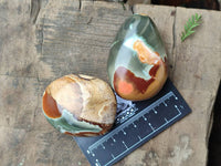 Polished Polychrome Jasper Galets x 12 From NW Coast, Madagascar