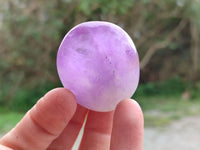 Polished Chevron Amethyst Galets x 20 From Madagascar