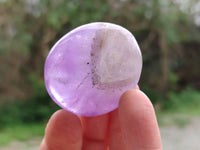 Polished Chevron Amethyst Galets x 20 From Madagascar