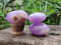 Polished Chevron Amethyst Galets x 20 From Madagascar