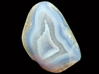 Polished Blue Lace Agate Standing Free Forms x 3 From Nsanje, Malawi