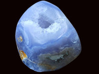 Polished Blue Lace Agate Standing Free Forms x 3 From Nsanje, Malawi