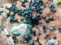 Natural Ball Malachite and Drusy Quartz On Dolomite Matrix Specimens x 2 From Mindingi Mine, Kambove, Congo