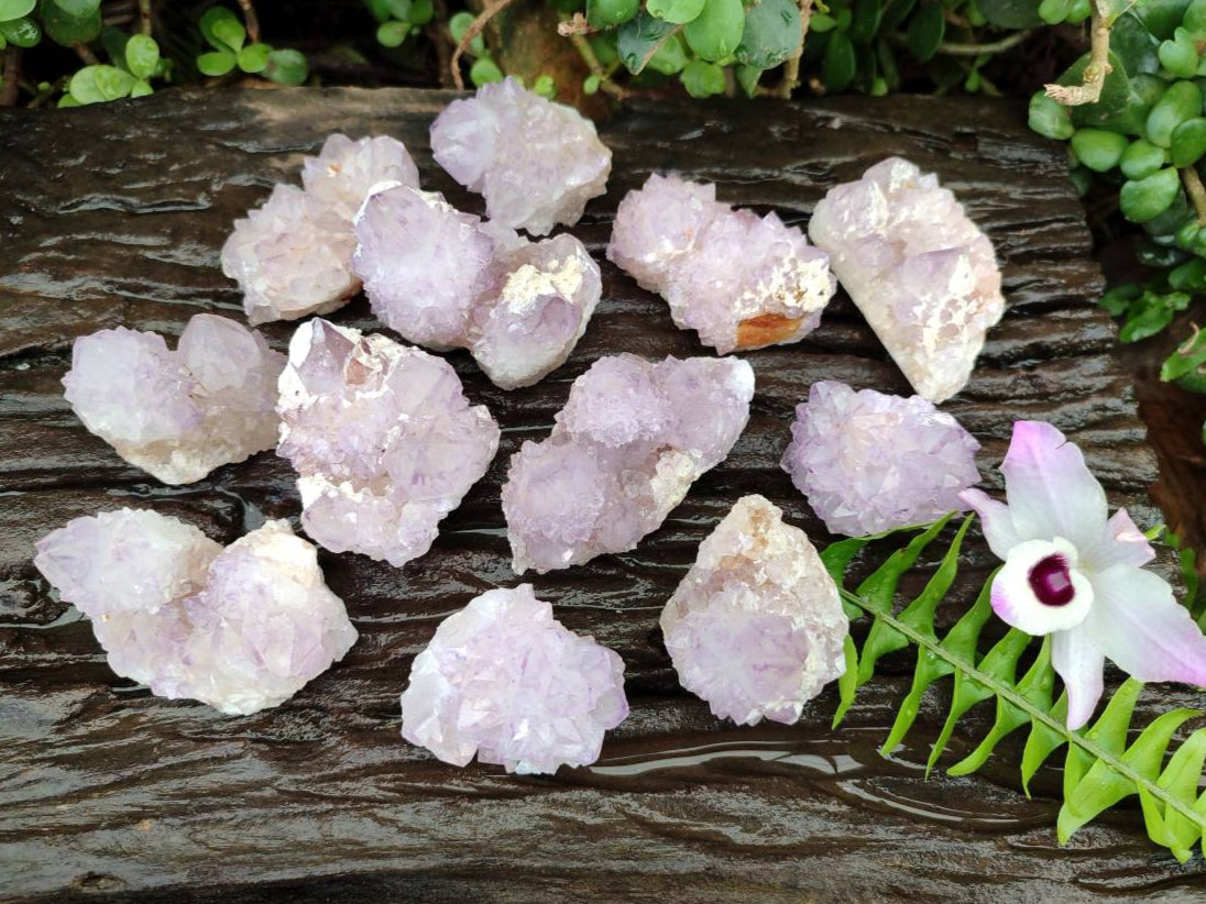 Natural Sunburst Amethyst Spirit Quartz Clusters x 12 From Boekenhouthoek, South Africa - Toprock Gemstones and Minerals 