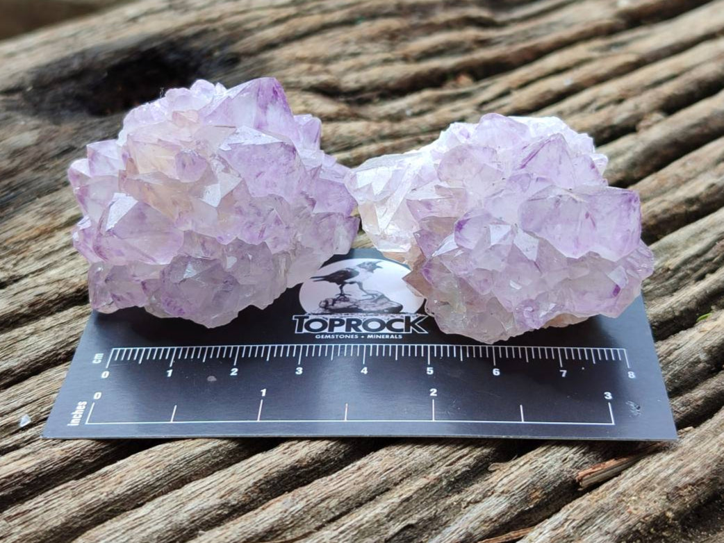 Natural Sunburst Amethyst Spirit Quartz Clusters x 12 From Boekenhouthoek, South Africa - Toprock Gemstones and Minerals 