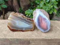 Polished Red Sashe River Agate Nodules x 6 From Sashe River, Zimbabwe