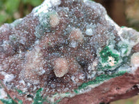 Natural Ball Malachite and Drusy Quartz On Dolomite Matrix Specimens x 2 From Mindingi Mine, Kambove, Congo