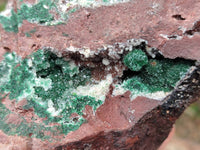 Natural Ball Malachite and Drusy Quartz On Dolomite Matrix Specimens x 2 From Mindingi Mine, Kambove, Congo