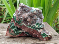 Natural Ball Malachite and Drusy Quartz On Dolomite Matrix Specimens x 2 From Mindingi Mine, Kambove, Congo