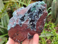 Natural Ball Malachite and Drusy Quartz On Dolomite Matrix Specimens x 2 From Mindingi Mine, Kambove, Congo