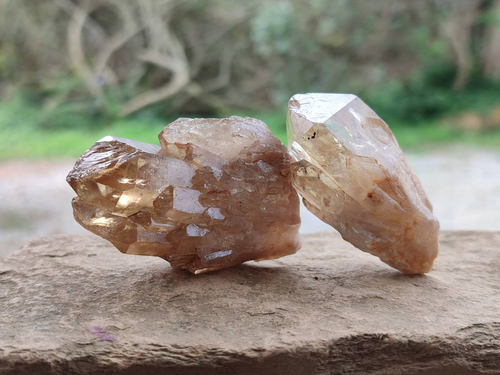 Natural Selected Luena Smokey Phantom Quartz Cluster and Crystals x 12 From Congo - Toprock Gemstones and Minerals 