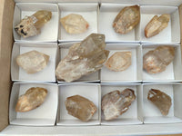 Natural Selected Luena Smokey Phantom Quartz Cluster and Crystals x 12 From Congo
