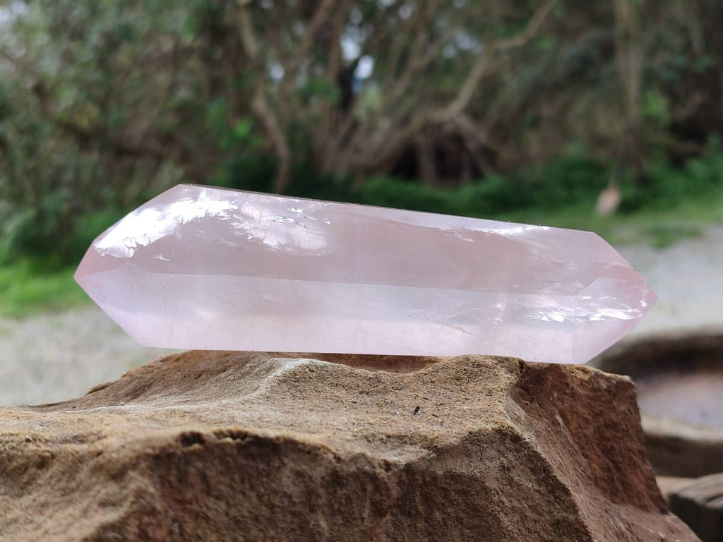 Polished Double Terminated Rose Quartz Crystals x 5 From Madagascar - Toprock Gemstones and Minerals 