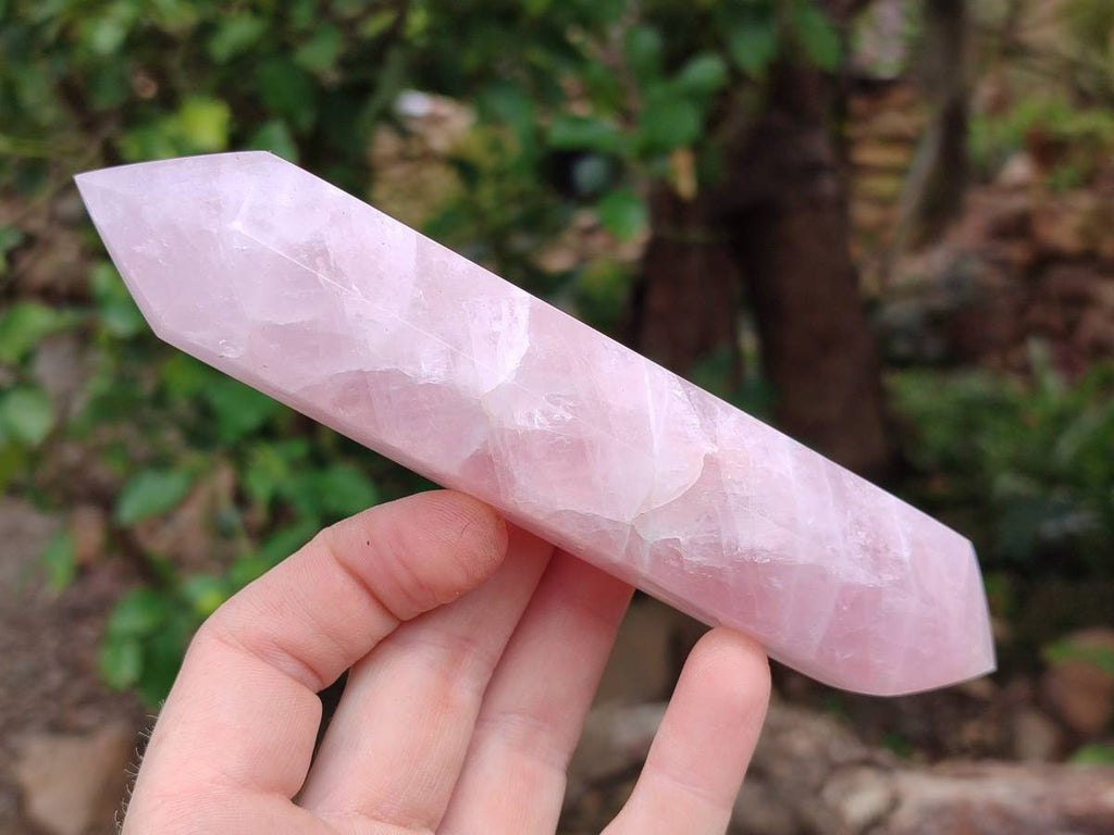 Polished Double Terminated Rose Quartz Crystals x 5 From Madagascar - Toprock Gemstones and Minerals 