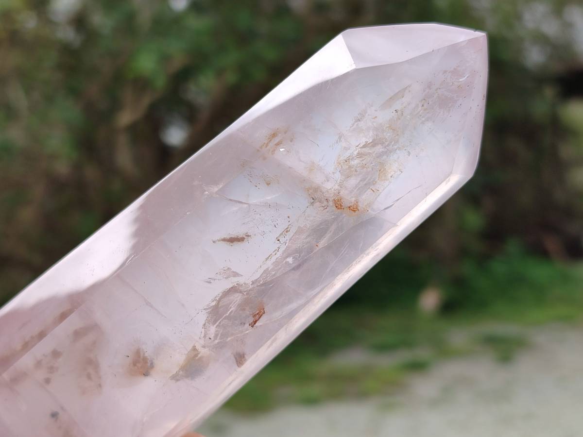 Polished Double Terminated Rose Quartz Crystals x 5 From Madagascar - Toprock Gemstones and Minerals 